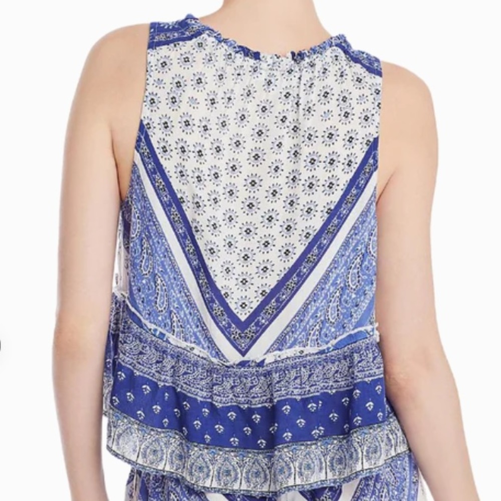 Aqua Paisley Blouse - Picture 2 of 6